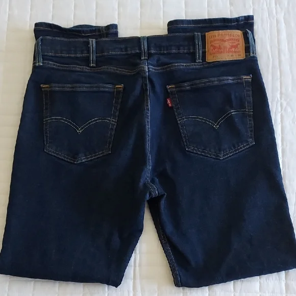 NWOT Levi's Mens 511 Red Tab Indigo Straight Denim Stretch Jeans Size 38W X 32L - Picture 1 of 17